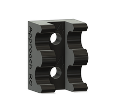 Fuel Line Holders Double 6mm Pkg 5- Black