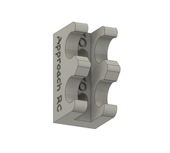 Fuel Line Holders Double 6mm Pkg 5- Black
