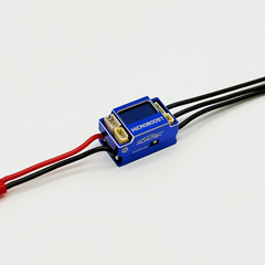 FURITEK MICROBOOST 2S LiPo 25A/50A Brushless ESC for 1/24 & 1/28 Drift/Race Cars - Sensored/Sensorless, Blue Color with LCD Display, Solderable and Wire Replaceable