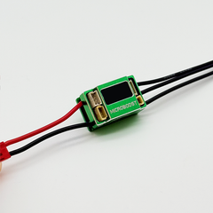 FURITEK MICROBOOST 2S LiPo 25A/50A Brushless ESC for 1/24 & 1/28 Drift/Race Cars - Sensored/Sensorless, Green Color with LCD Display, Solderable and Wire Replaceable