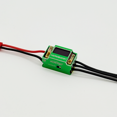 FURITEK MICROBOOST 2S LiPo 25A/50A Brushless ESC for 1/24 & 1/28 Drift/Race Cars - Sensored/Sensorless, Green Color with LCD Display, Solderable and Wire Replaceable