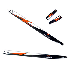 VULCAN ROTORS Precision Main Rotor Blades 700mm (Orange) free gift 105mm Tail Blades