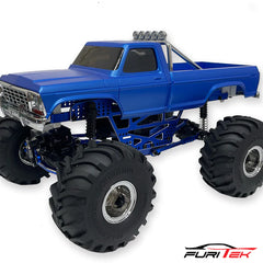 Furitek Rampart Frame Kit For FCX24 Max Smasher Aluminium Blue Pro Version With Link And Steering Link - HeliDirect