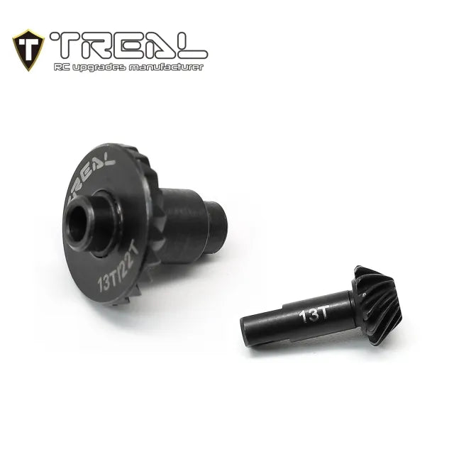 TREAL Harden Steel Axle Ring & Pinion Overdrive Gears Set 13T/22T w Spool Locker for 1/18 TRX-4M - HeliDirect