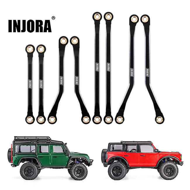 INJORA Aluminum High Clearance Chassis Links Set for 1/18 TRX4M - HeliDirect