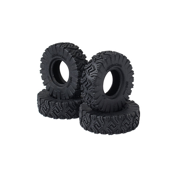 Nexx Racing Gekko 1.0″ Rubber M/T (Multi Terrain) Tires (Medium) for 1/24 RC Crawler Car (4pcs) - HeliDirect
