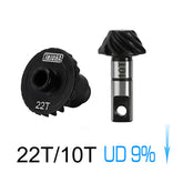 INJORA 22T/10T UNDERDRIVE GEARS Alloy Steel Helical Gears for 1/18 TRX4M - HeliDirect