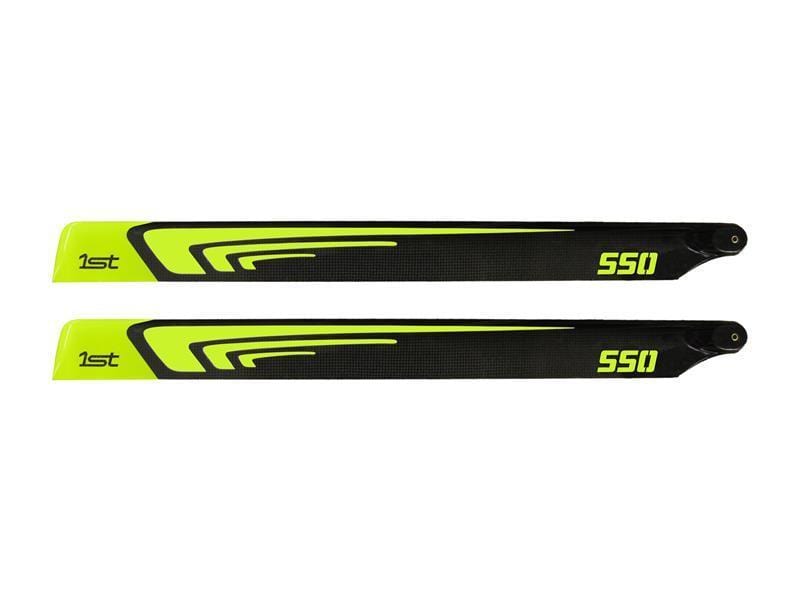 1st Main Blades CFK 550mm FBL (Yellow) - HeliDirect