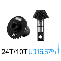 INJORA 24T/10T UNDERDRIVE GEARS Alloy Steel Helical Gears for 1/18 TRX4M - HeliDirect