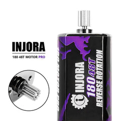 INJORA 180 PRO Brushed 48T Purple Motor with Steel Pinion for 1/18 TRX4M (INM11) - HeliDirect