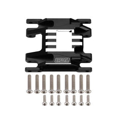 INJORA CNC Aluminium Skid Plate Transmission Mount For 1/18 TRX4M (Black) - HeliDirect