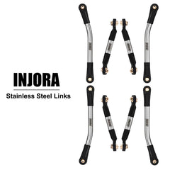 INJORA Stainless Steel High Clearance Links Set For 1/24 AX24 - HeliDirect