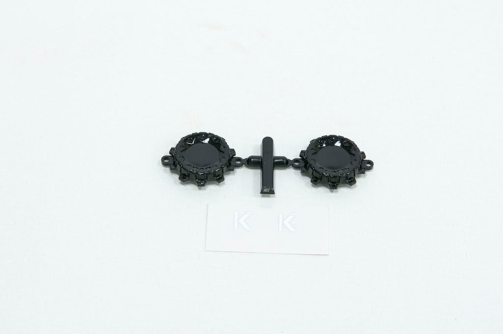 CD0633 Black Wheel Cap (w/decal, for KG1 Forged KD014 TRIDENT–D) 2 pcs - HeliDirect