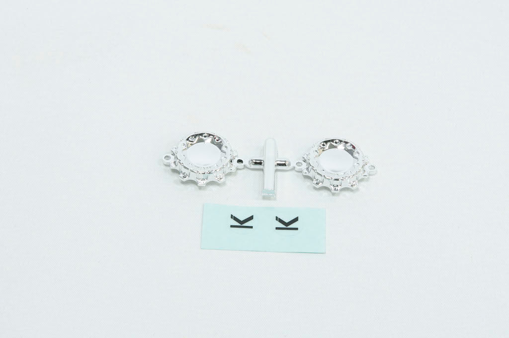CD0634 Chrome Wheel Cap (w/decal, for KG1 Forged KD014 TRIDENT–D) 2 pcs - HeliDirect