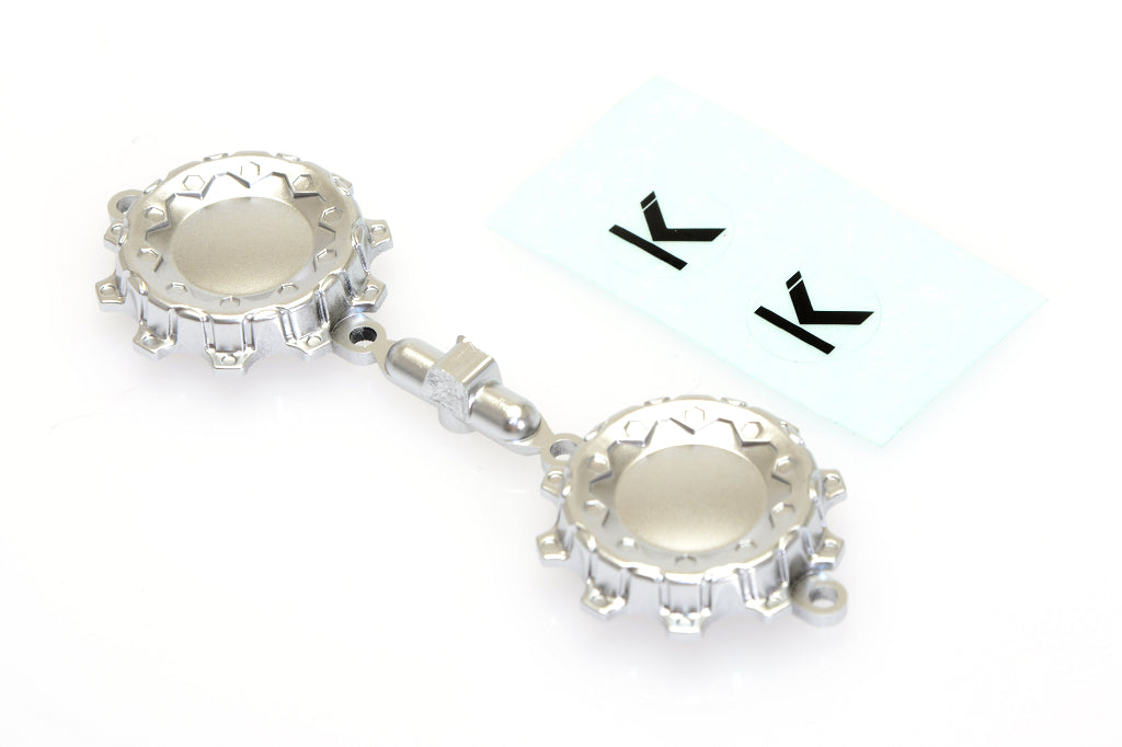 CD0635 Silver Wheel Cap (w/decal, for KG1 Trident wheel) 2pcs - Cen Racing USA