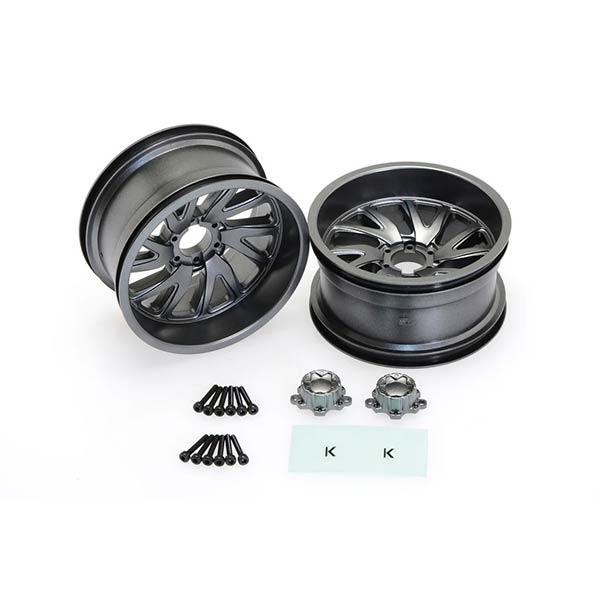 CD0651 KG1 Forged Vile KF004 (GUNMETAL, LEFT & RIGHT side 1 wheel per side) 2 pcs - HeliDirect