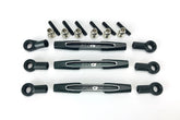CKD0375 KAOS Panhard Bar & Sterring Tide Rod (57mm, CNC Aluminum, BLACK) DL-Series 3pcs - HeliDirect
