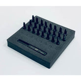 CKD0618 KAOS Bullet Wheel Lug (BLACK chrome, M2.0 studs, w/tool, 24pcs For KG1 Wheels) - HeliDirect