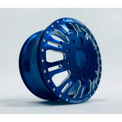 CKD0656 KG1 KD004 CNC Aluminum REAR Dually Wheel (BLUE anodize, 2pcs, w/cap and decal, screws) - HeliDirect