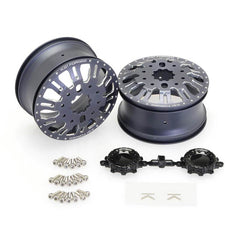 CKD0658 KG1 KD004 CNC Aluminum REAR Dually Wheel (GUNMETAL anodize, 2pcs, w/cap and decal, screws) - HeliDirect