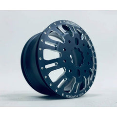 CKD0658 KG1 KD004 CNC Aluminum REAR Dually Wheel (GUNMETAL anodize, 2pcs, w/cap and decal, screws) - HeliDirect