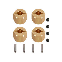 INJORA 12mm 4pcs Brass 10mm Wheel Hex Hub Extenders For 1/10 RC Crawlers 1/18 UTB18 - HeliDirect
