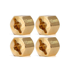 INJORA 12mm 4pcs Brass 10mm Wheel Hex Hub Extenders For 1/10 RC Crawlers 1/18 UTB18 - HeliDirect