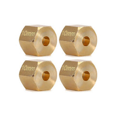 INJORA 12mm 4pcs Brass 10mm Wheel Hex Hub Extenders For 1/10 RC Crawlers 1/18 UTB18 - HeliDirect