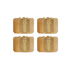 INJORA 12mm 4pcs Brass 10mm Wheel Hex Hub Extenders For 1/10 RC Crawlers 1/18 UTB18 - HeliDirect