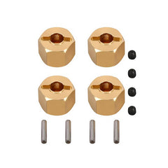 INJORA 12mm 4pcs Brass 9mm Wheel Hex Hub Extenders For 1/10 RC Crawlers 1/18 UTB18 - HeliDirect