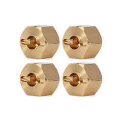 INJORA 12mm 4pcs Brass 9mm Wheel Hex Hub Extenders For 1/10 RC Crawlers 1/18 UTB18 - HeliDirect