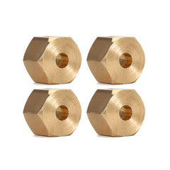 INJORA 12mm 4pcs Brass 9mm Wheel Hex Hub Extenders For 1/10 RC Crawlers 1/18 UTB18 - HeliDirect