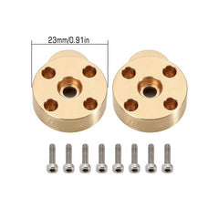 INJORA 2pcs Brass Outer Portal Housing Covers For FCX24 Front & Rear Axles - HeliDirect