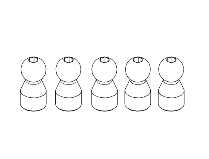 Goosky RS4 Main Pitch Control Arm Ball Joint Set - HeliDirect