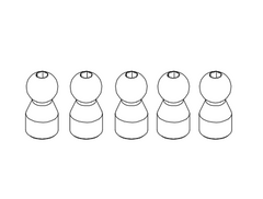 Goosky RS4 Main Pitch Control Arm Ball Joint Set - HeliDirect