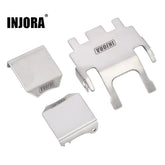 INJORA Stainless Steel Chassis Armor Skid Plate Axle Protector for 1/18 TRX4M (4M-14) - HeliDirect