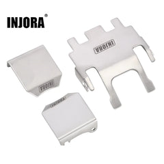INJORA Stainless Steel Chassis Armor Skid Plate Axle Protector for 1/18 TRX4M (4M-14) - HeliDirect
