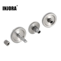INJORA Stainless Steel 40.3:1 Low Range Transmission Gear Set for 1/18 TRX4M - HeliDirect
