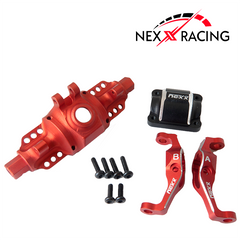 Nexx Racing Front Housing Alu 7075 T6 For FMS FCX24 Max Smasher & Power Wagon (Without Outer Cover) (Red) - HeliDirect