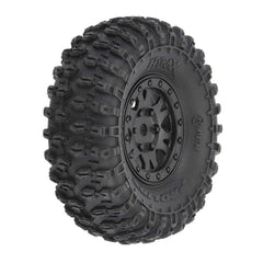Pro-Line 1/24 Hyrax Front/Rear 1.0" Tires Mounted 7mm Black Impulse (4): SCX24 - HeliDirect