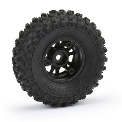 Pro-Line 1/24 Hyrax Front/Rear 1.0" Tires Mounted 7mm Black Impulse (4): SCX24 - HeliDirect