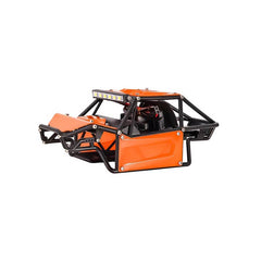 INJORA Nylon Rock Buggy Roll Cage Body Shell Chassis Kit For 1/24 SCX24 Chevrolet Jeep Wrangler Bronco - Orange - HeliDirect