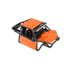 INJORA Nylon Rock Buggy Roll Cage Body Shell Chassis Kit For 1/24 SCX24 Chevrolet Jeep Wrangler Bronco - Orange - HeliDirect
