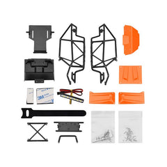 INJORA Nylon Rock Buggy Roll Cage Body Shell Chassis Kit For 1/24 SCX24 Chevrolet Jeep Wrangler Bronco - Orange - HeliDirect