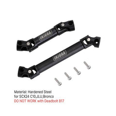 INJORA Steel Front Rear Center Drive Shafts For Axial SCX24 Chevrolet Jeep Wrangler Bronco - HeliDirect