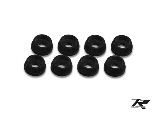 Tron 5.8/Nitron Black Anodized Washers / 2.5mm x 8 - HeliDirect