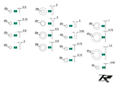 Tron 5.8/Nitron Shim & Washer Set 1 - HeliDirect