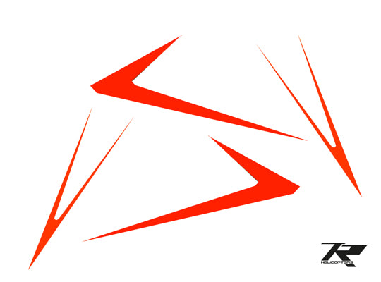 Tron 5.8 Sticker Orange - HeliDirect
