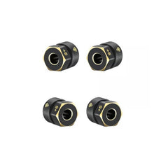Treal Brass Extended Hex Hubs Wheel Spacers For SCX24 Upgrades +5mm - HeliDirect