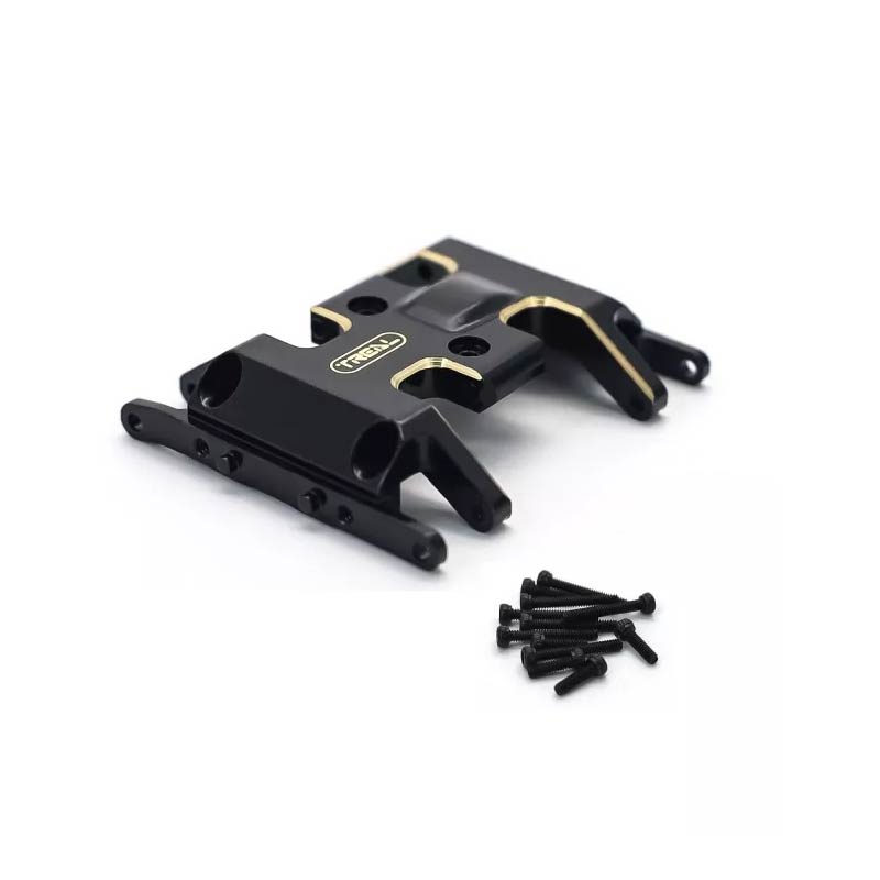 Treal Brass Skid Plate Center Gear Box Mount For Axial SCX24 Deadbolt C10 Gladiator Bronco - HeliDirect